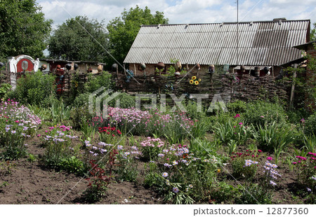 Rural court yard 12877360