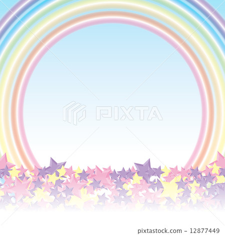 背景材料壁紙（堆積的星和彩虹，星塵，閃閃發光的星，基拉星，星形圖案，徑向，星形，星形圖案，彩虹，彩虹色，彩虹，七種顏色） 12877449