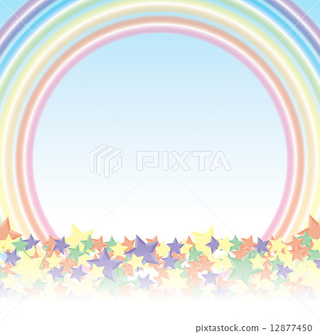 背景材料壁紙（堆積的星和彩虹，星塵，閃閃發光的星，基拉星，星形圖案，徑向，星形，星形圖案，彩虹，彩虹色，彩虹，七種顏色） 12877450