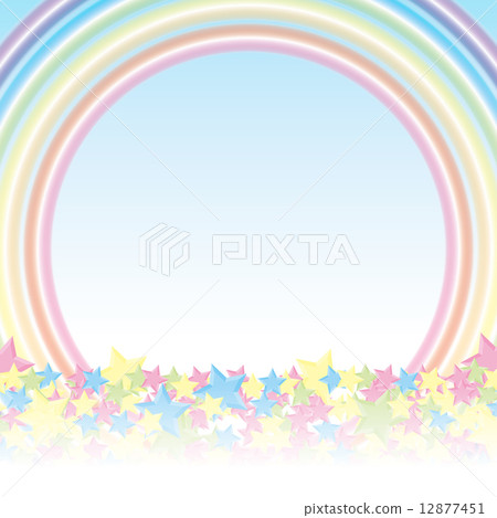 背景材料壁紙（堆積的星和彩虹，星塵，閃閃發光的星，基拉星，星形圖案，徑向，星形，星形圖案，彩虹，彩虹色，彩虹，七種顏色） 12877451