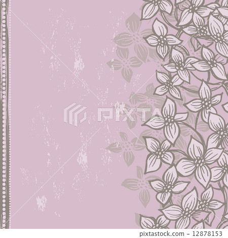 Hand drawn vintage floral seamless border Hand drawn vintage floral seamless border 12878153