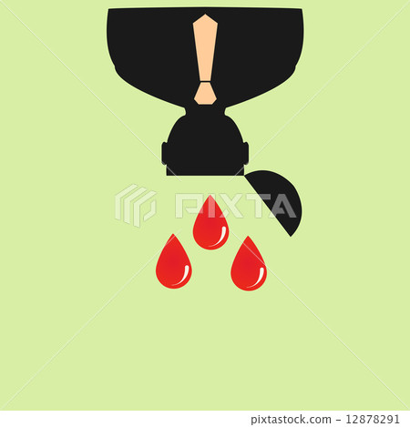 Vector flat icon man and leaky blood Vector flat icon man and leaky blood 12878291