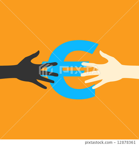 Flat icon hands and money, vector print eps Flat icon hands and money, vector print eps 12878361