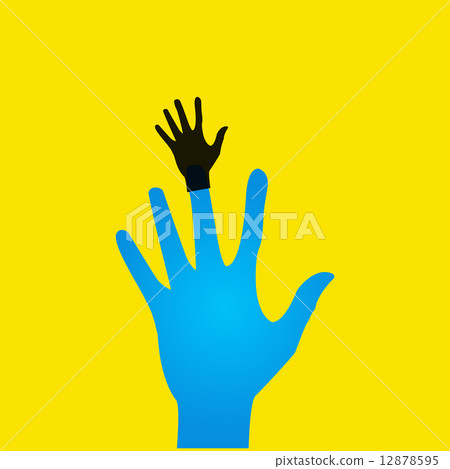 Vector flat icon hands. color abstraction eps Vector flat icon hands. color abstraction eps 12878595