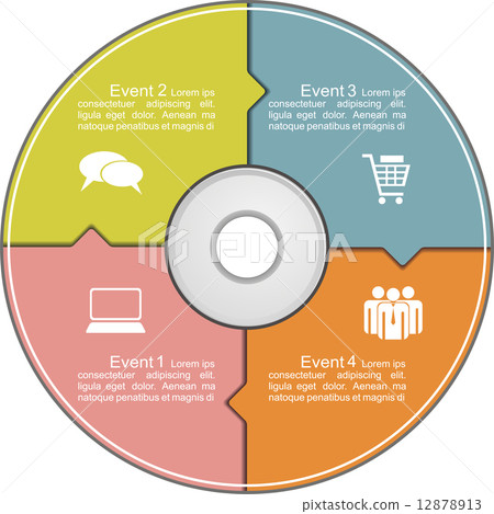 Infographics template with compact disk. Vector - Stock Illustration ...