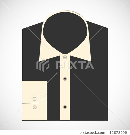 Color folded shirt with badge design concept 12878996