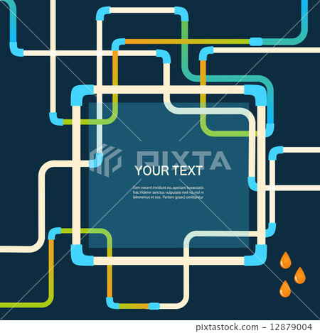 Vector color abstract design tangled pipes eps 12879004