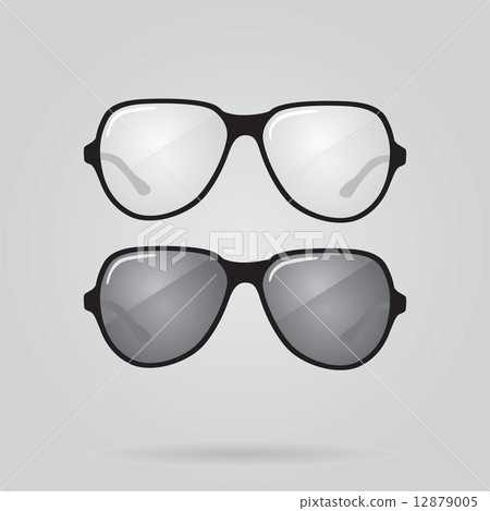 Set of sunglasses and eyeglasses. Vector 12879005