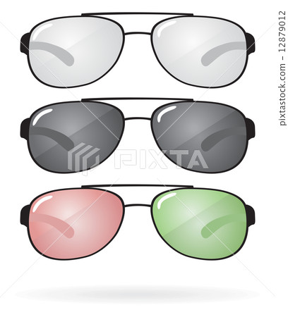 Set of sunglasses and eyeglasses. Vector 12879012