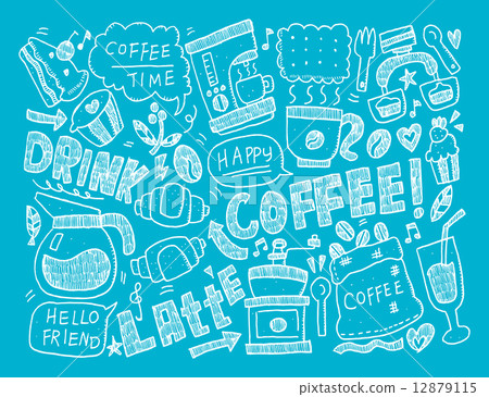 doodle coffee 12879115