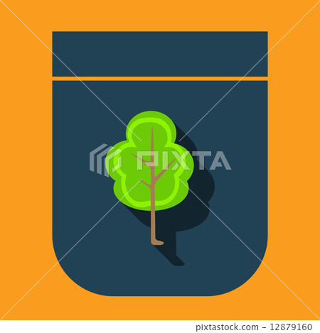 Vector beautiful icon flat blossoming tree eps Vector beautiful icon flat blossoming tree eps 12879160