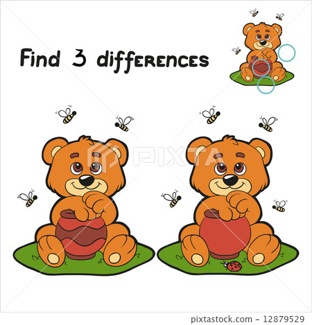 插图素材: find 3 differences (bear)