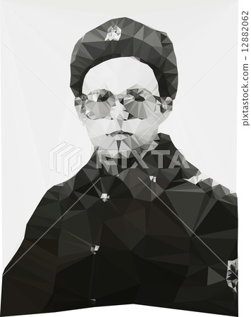 Russian soldier portrait winter form geometric Russian soldier portrait winter form geometric 12882062