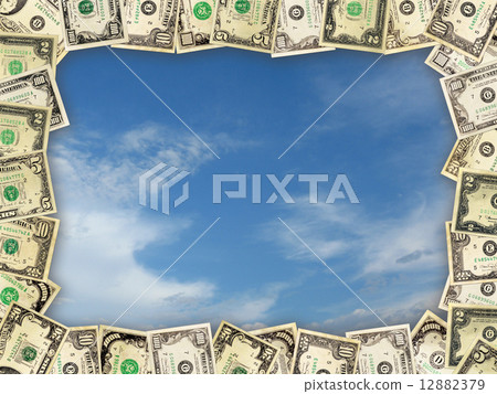 Frame from the dollars on the blue sky Frame from the dollars on the blue sky 12882379