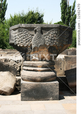 Eagle statue in Zvartnots Cathedral ruins 12882470