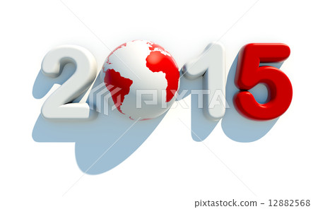 New year 2015 logo on white background 12882568