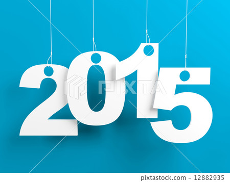 New Year 2015 Blue - Stock Illustration [12882935] - PIXTA