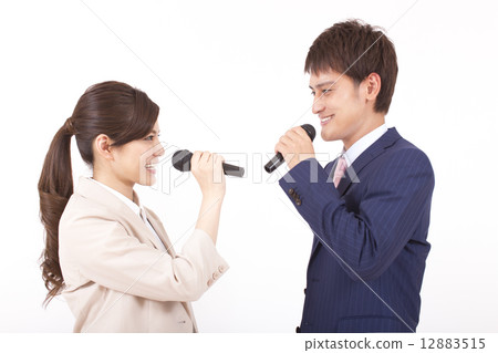 Society singing at karaoke 12883515