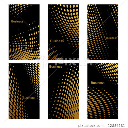 Business cards design with golden dots Business cards design with golden dots 12884281