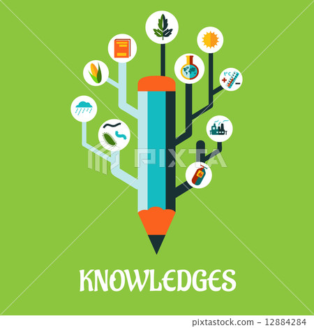 Growing pencil with science cions 12884284