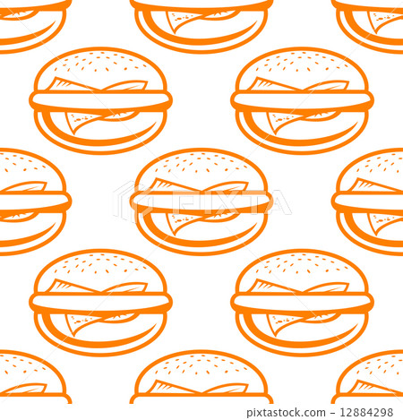 Cheeseburger seamless pattern Cheeseburger seamless pattern 12884298