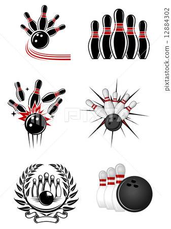 Bowling sports emblems and symbols Bowling sports emblems and symbols 12884302