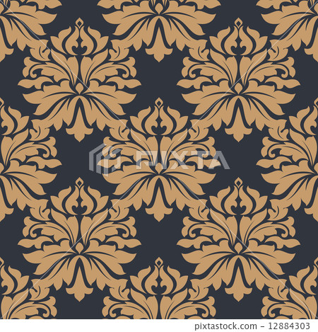 Brown floral seamless pattern Brown floral seamless pattern 12884303