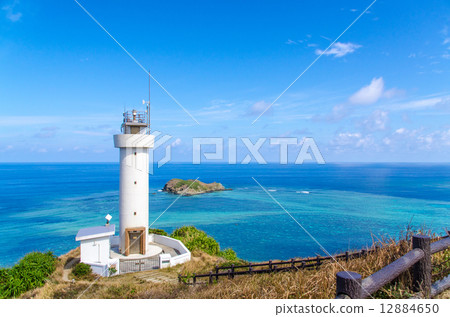 石垣島最北端的Hirakubasaki燈塔 石垣島最北端的Hirakubasaki燈塔 12884650