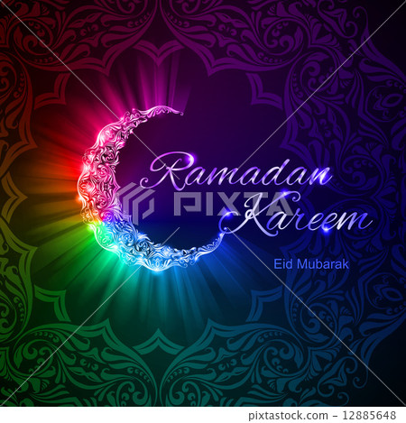 Greeting card of holy Muslim month Ramadan Greeting card of holy Muslim month Ramadan 12885648