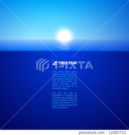 Sunshine over calm water 12885713