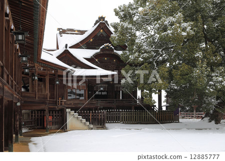 Kotohiragu Shrine in winter, the honor of the Imperial Palace and the rectangle, Namataden, Kamiki 12885777