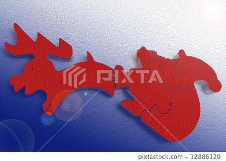 Santa Claus and reindeer Santa Claus and reindeer 12886120