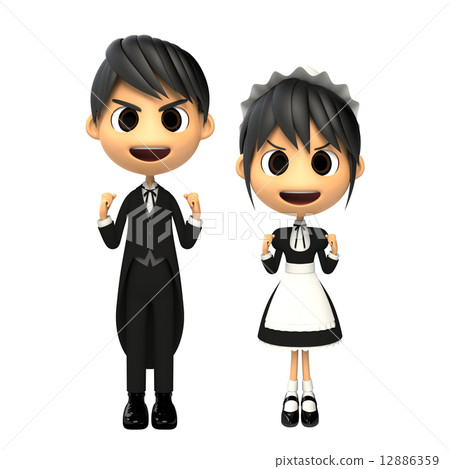 Maid and a butler 12886359