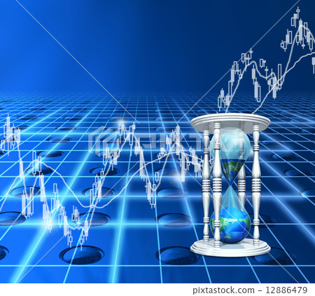 Earth Hourglass and Internet stock price 12886479