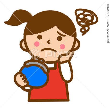 圍裙家庭主婦錢包困擾 12888901