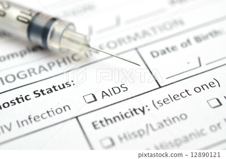 Filling Medical Form , HIV status 12890121