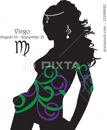 stylized zodiac sign virgo 12890682