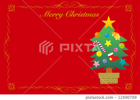 Christmas tree Christmas card 12890789
