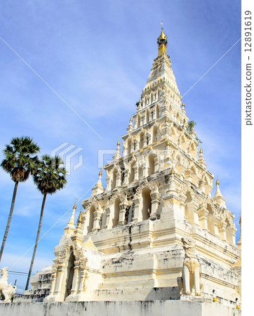 Ancient White Square Pagoda Ancient White Square Pagoda 12891619