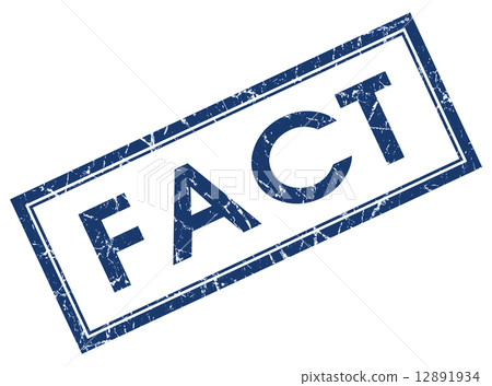 fact blue square stamp isolated on white background fact blue square stamp isolated on white background 12891934