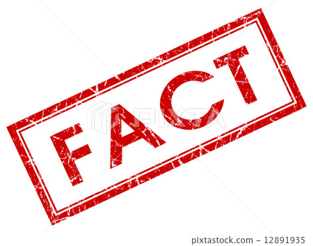 fact red square stamp isolated on white background fact red square stamp isolated on white background 12891935