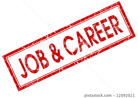 job and career red square stamp isolated on white background 12892021