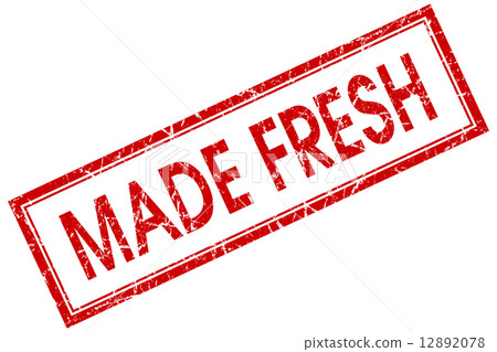 made fresh red square stamp isolated on white background 12892078