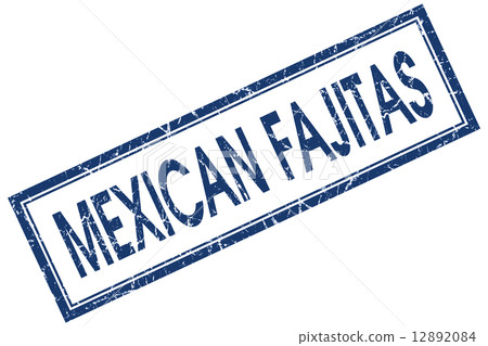 mexican fajitas blue square stamp isolated on white background mexican fajitas blue square stamp isolated on white background 12892084