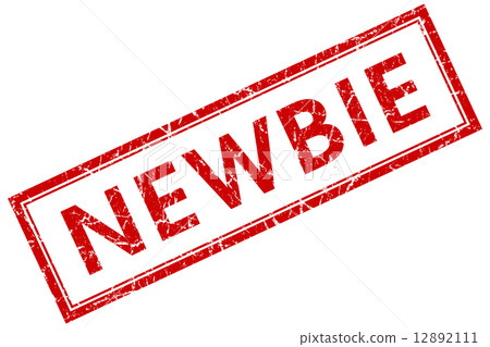 newbie red square stamp isolated on white background 12892111