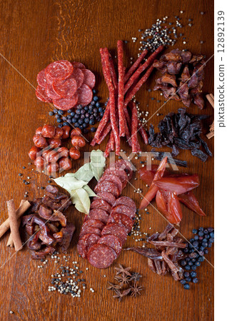 meat and sausages meat and sausages 12892139