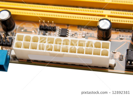 Electronic collection - power connector on computer mainboard 12892381