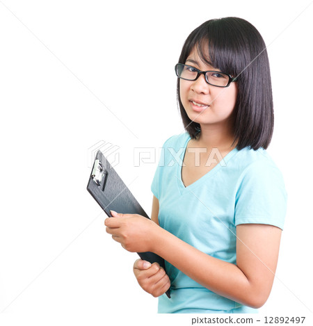 Girl with document Girl with document 12892497