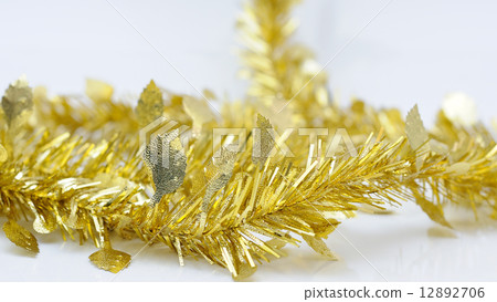 Chirstmas golden ribbon for celebration and festival. Chirstmas golden ribbon for celebration and festival. 12892706