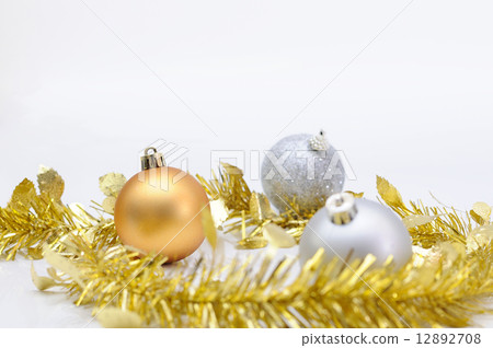 Chirstmas 's ball with golden ribbon for celebration and festiva Chirstmas 's ball with golden ribbon for celebration and festiva 12892708